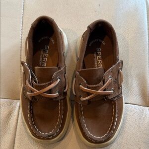 Sperry Kids Tan Moccasins